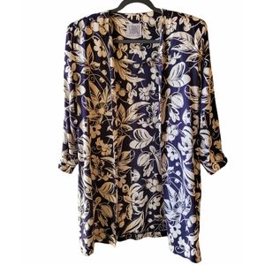 Vintage Sabino Floral 3/4 Sleeve Open Cardigan 12